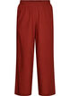 Wijde linnen en viscose broek, Rood, Packshot image number 0