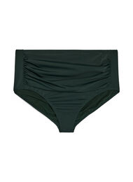 High waist bikinibroekje met drapering, Groen