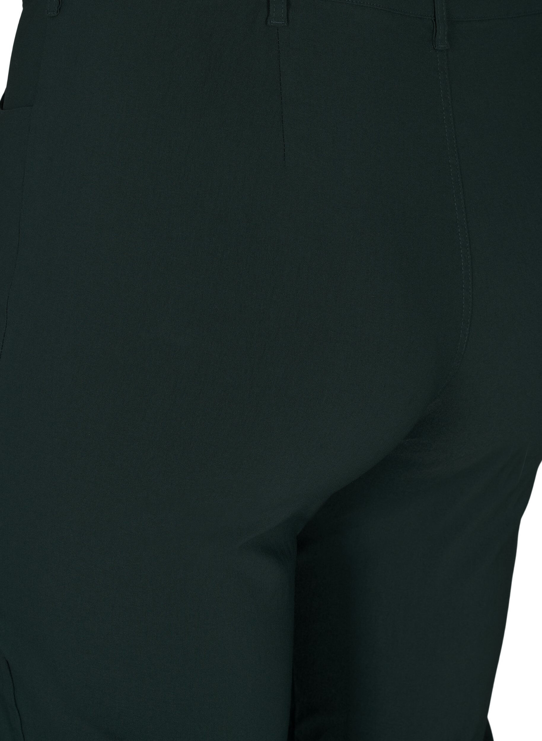 Zizzi Klassieke broek van viscosemix, Groen, Packshot image number 3