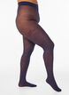 30 denier panty met bloemenpatroon, Blauw, Model image number 1