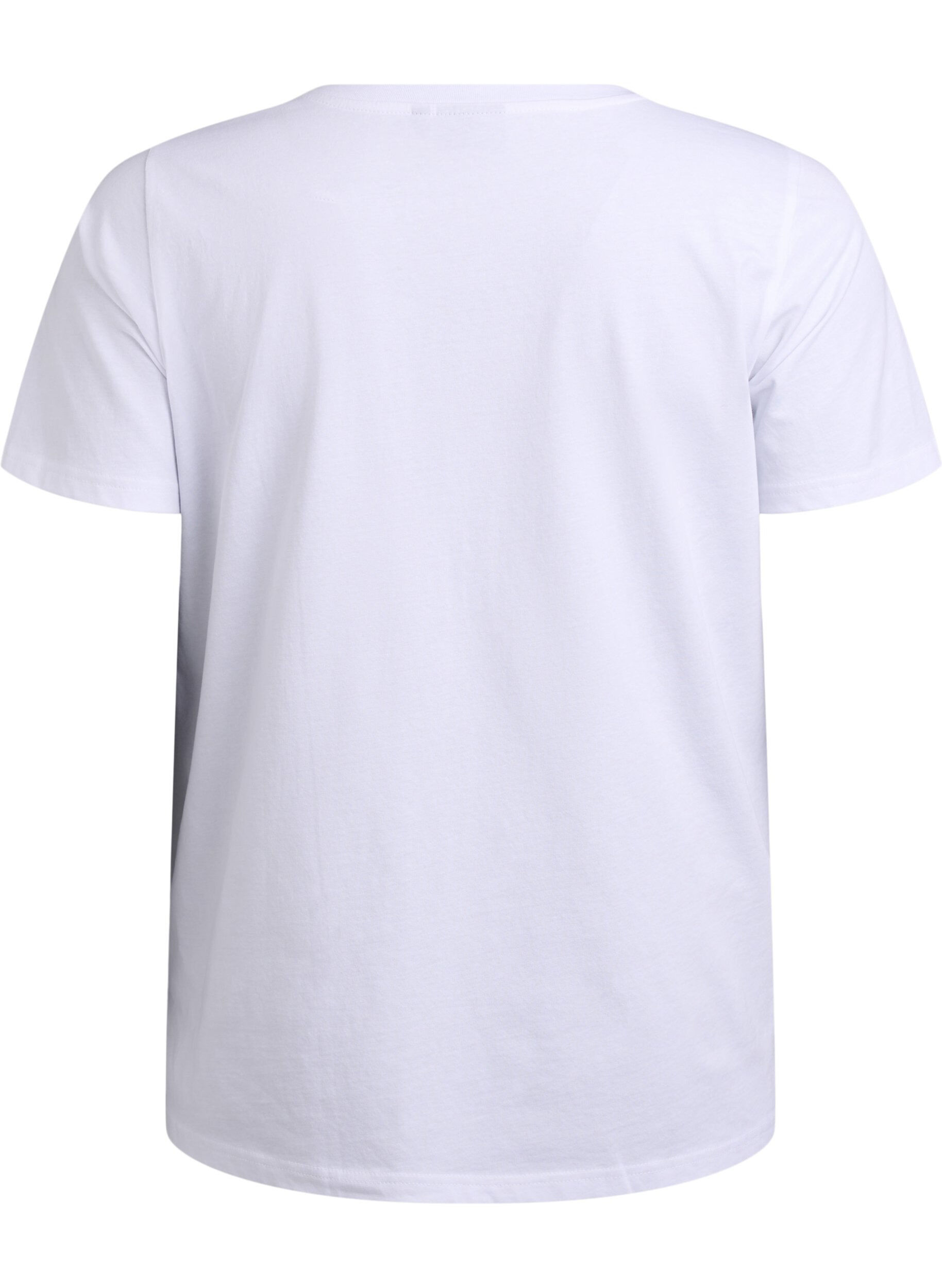 Zizzi T-shirt met luipaardprint, Bright White w. Leo, Packshot image number 1