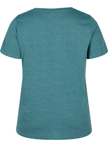 Bedrukt katoenen t-shirt, Balsam Green DOT, Packshot image number 1