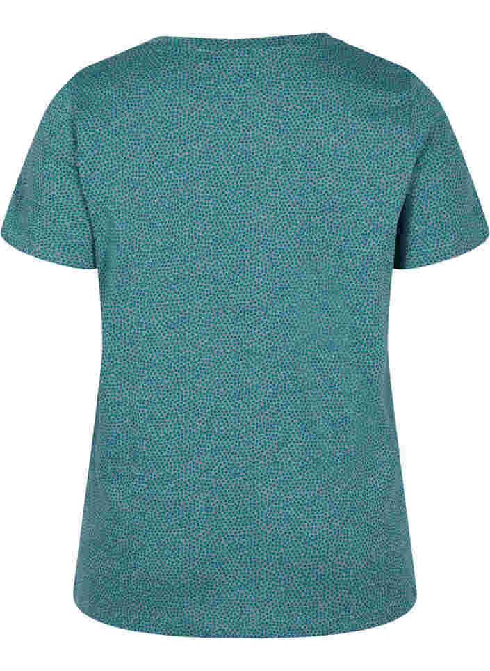 Bedrukt katoenen t-shirt, Balsam Green DOT, Packshot image number 1