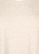 Gebreid vest met geribbelde randen, Beige, Packshot image number 2