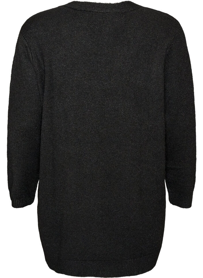 Lang vest met zakken, Zwart, Packshot image number 1