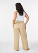 Gestreepte pyjamabroek met een high waist en wijde pijpen, Geel, Model image number 1