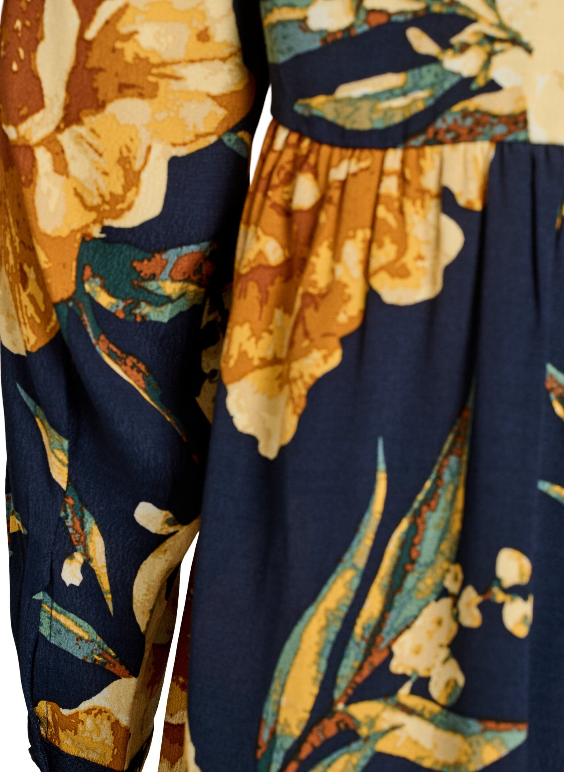 Zizzi Lange mouwen tuniek met een naad, Blauw, Packshot image number 3