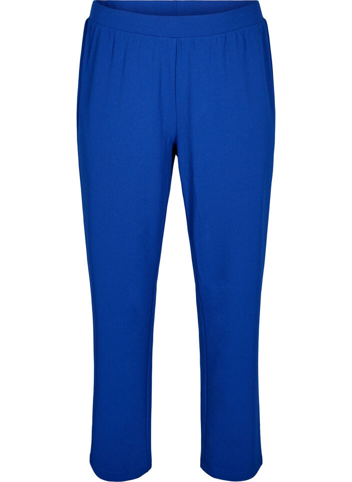 Broek met rechte pasvorm, Blauw, Packshot image number 0