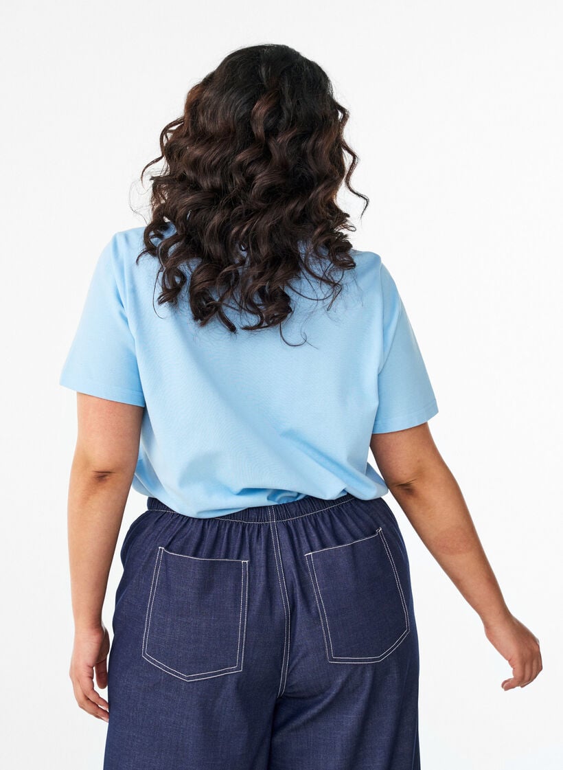 Polo met korte mouwen, Blauw, Model image number 2