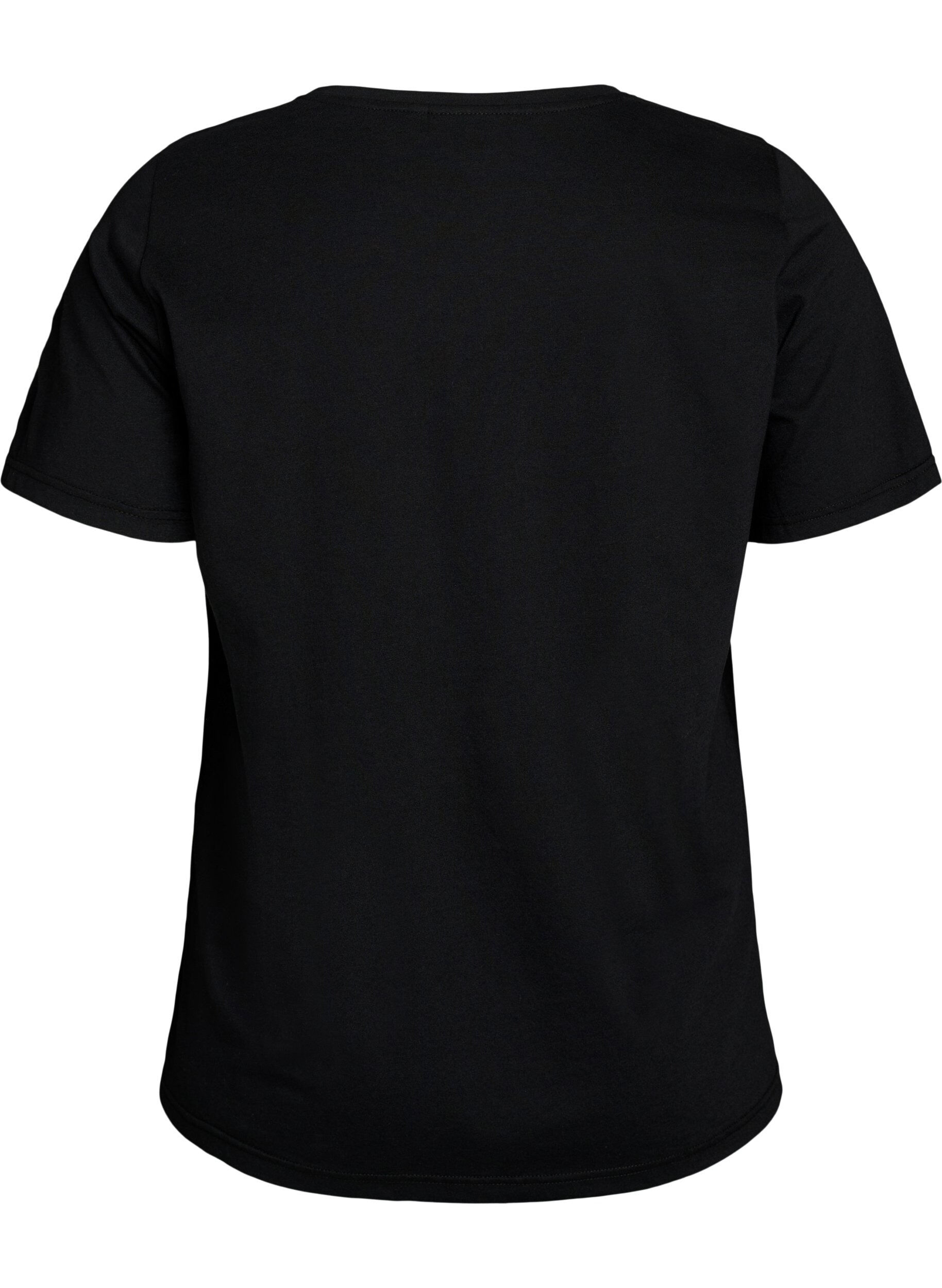 ZizziT-shirt met print, Zwart, Packshot image number 1
