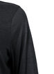 Gem&ecirc;leerde blouse met lange mouwen, Black Mel. , Packshot image number 2
