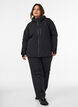 Ski jas met capuchon en zakken met ritssluiting, Zwart, Model image number 1