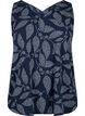 Bedrukte top met v-hals, Navy B. w. Dot Leaf, Packshot image number 0