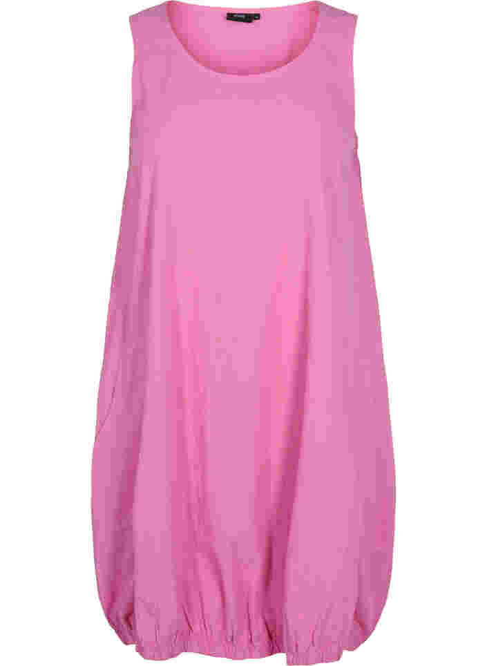 Mouwloze katoenen jurk, Cyclamen, Packshot image number 0