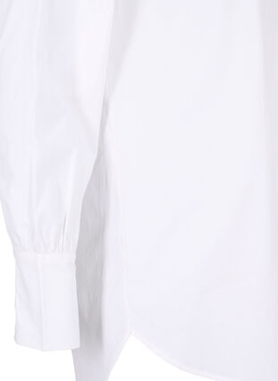 Lange katoenen shirt, Bright White, Packshot image number 3