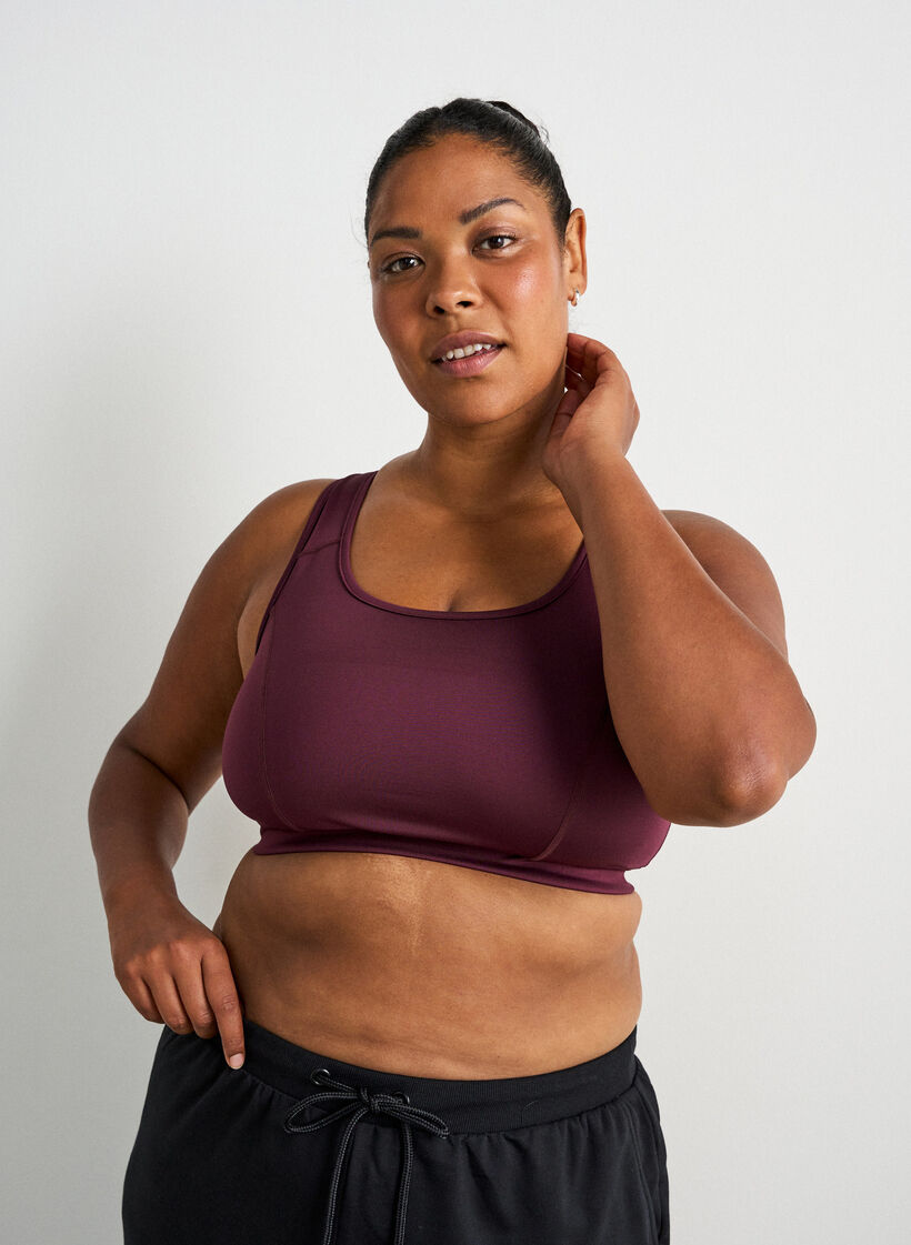 Sport-bh met racerback, Rood, Model image number 0