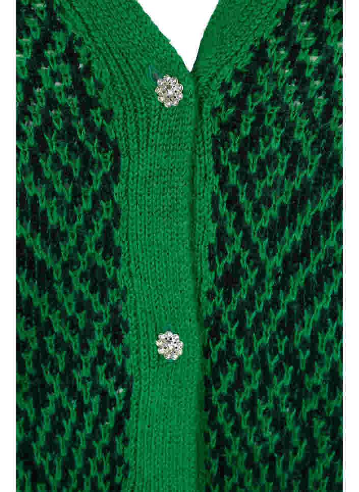 Gebreid vest met patroon en knopen, Jolly Green Comb, Packshot image number 2