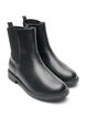 Leren Chelsea boot met elastisch paneel, Zwart, Packshot image number 1