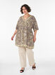 Viscose tuniek met paisleyprint en aantrekkoord, Geel, Model image number 1