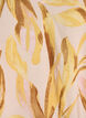 Viscose blouse met bladprint en ruches, Geel, Packshot image number 2
