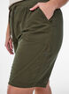 Losse katoenen short met zakken, Groen, Model image number 3