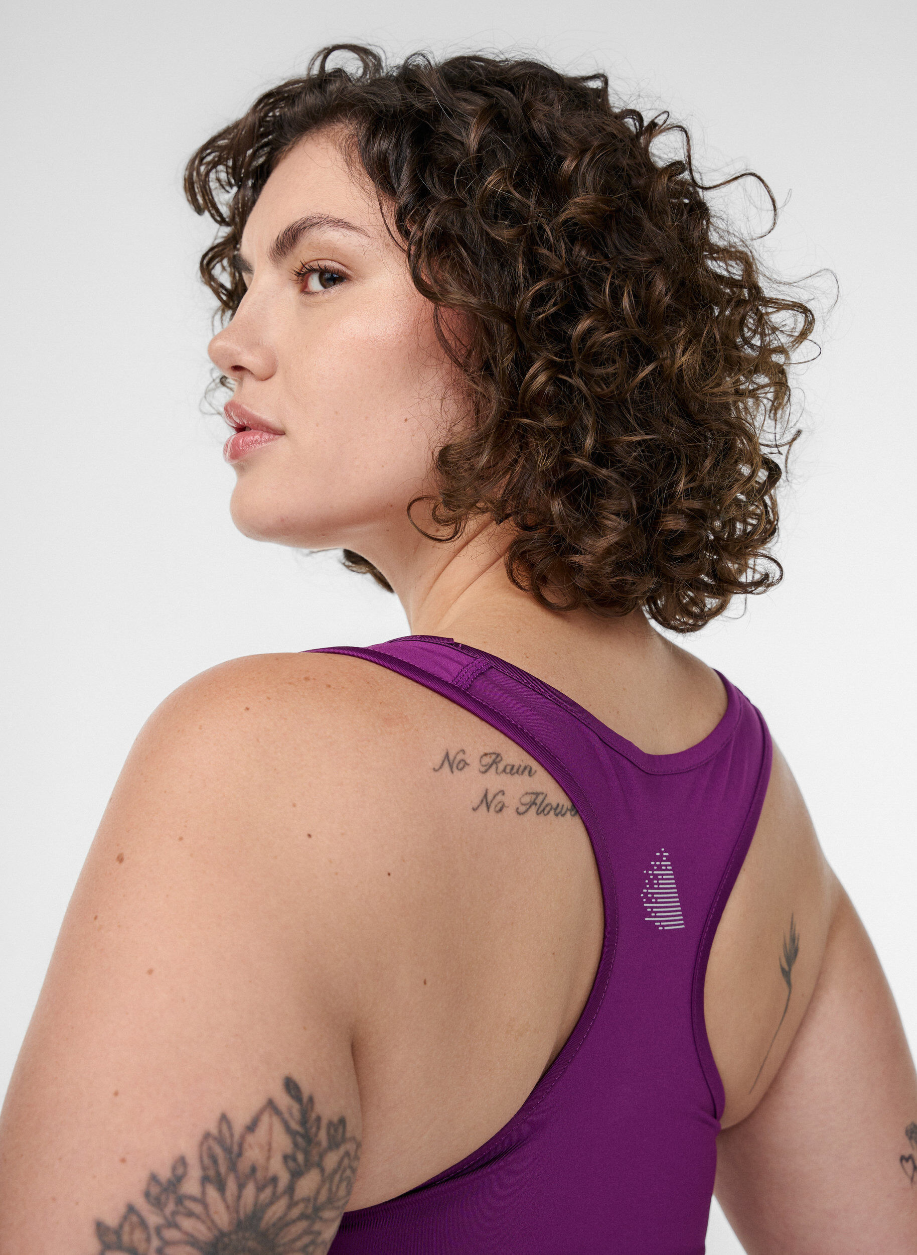 Zizzi Sport-bh met racerback, Paars, Model image number 3
