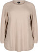Lange gebreide blouse met knoopdetail aan de zijkant, Simply Taupe Mel., Packshot image number 0