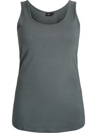 Effen basic top in katoen, Groen