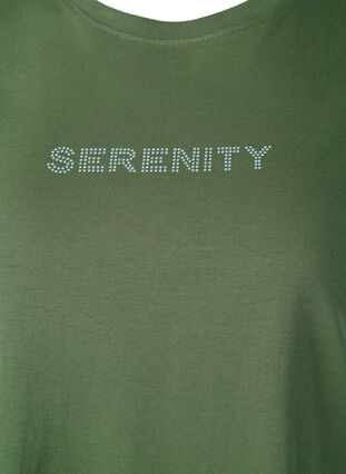 T-shirt van biologisch katoen met tekst, Thyme SERENITY, Packshot image number 2