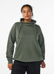 Sweatshirt met hoge kraag en zakken, Groen, Model image number 0