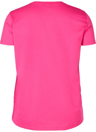 Katoenen t-shirt met korte mouwen en klinknagels, Fuchsia Purple, Packshot image number 1
