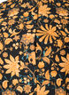 Katoenen bloemenjurk met ruchedetails en een losse A-lijn vorm, Oranje, Packshot image number 2