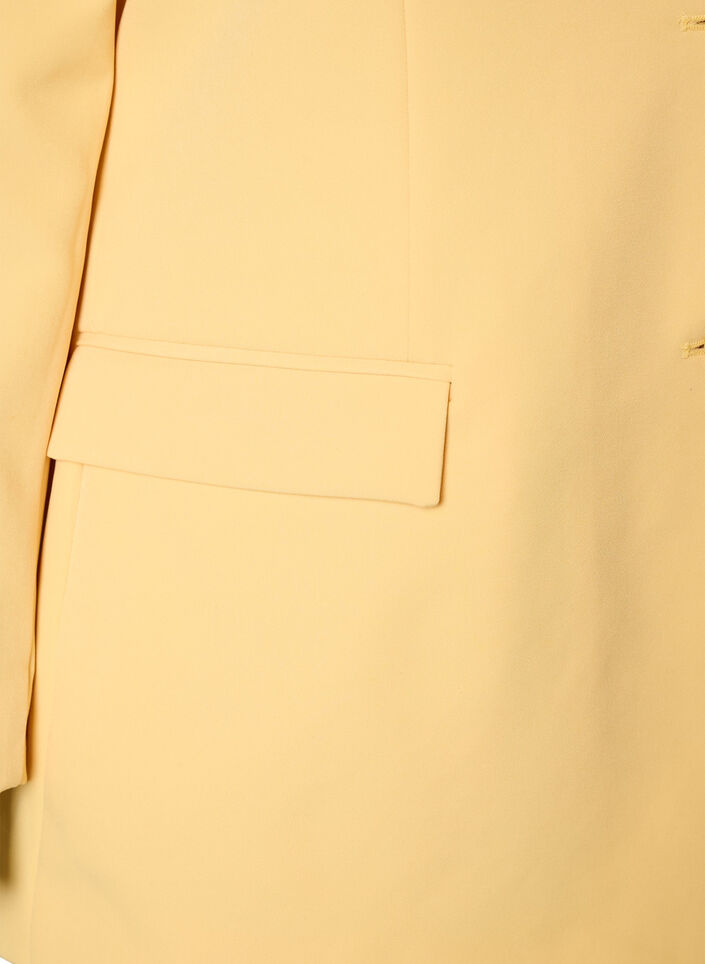 Klassieke blazer met knoopsluiting, Geel, Packshot image number 3