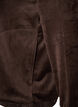Zachte velours cardigan met rits en hoge kraag, Bruin, Packshot image number 3