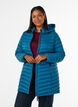 Lichtgewicht jas met zakken en afneembare capuchon, Blauw, Model image number 0