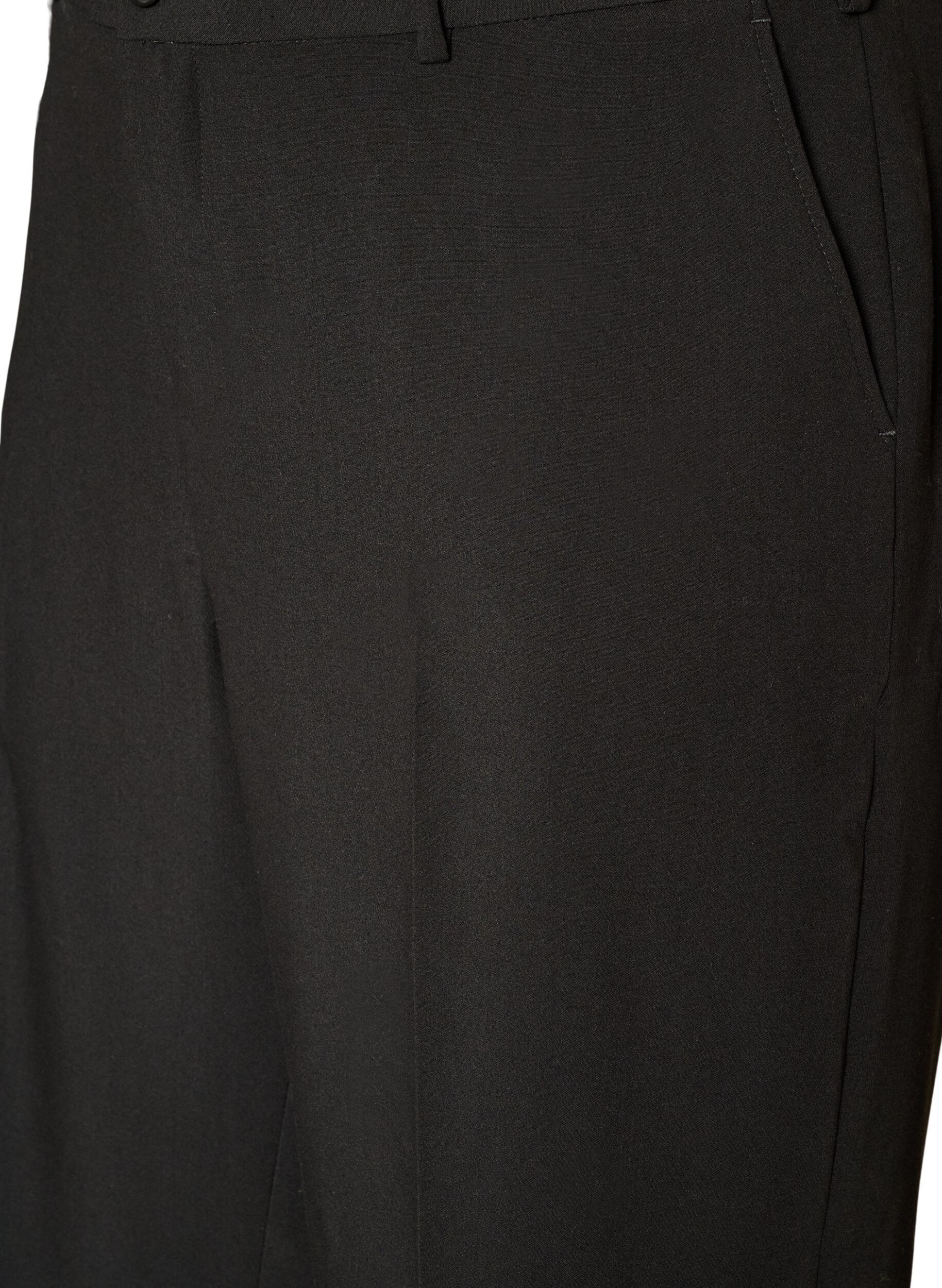 ZizziOp maat gemaakte broek met wijde pijpen en hoge taille, Zwart, Packshot image number 2