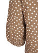 Katoenen blouse met 3/4 mouwen en stippen, Coca Mocha Dot , Packshot image number 3
