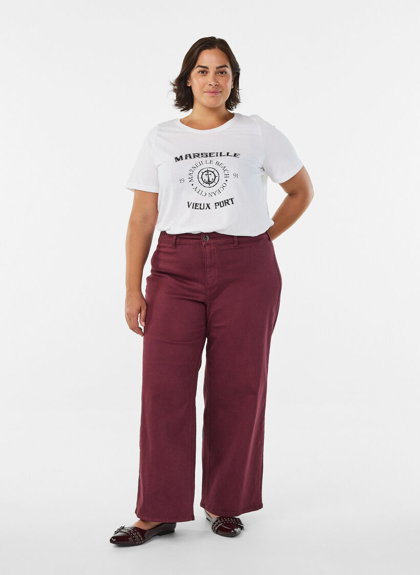 FLASH - T-shirt met print, Wit, Model image number 1