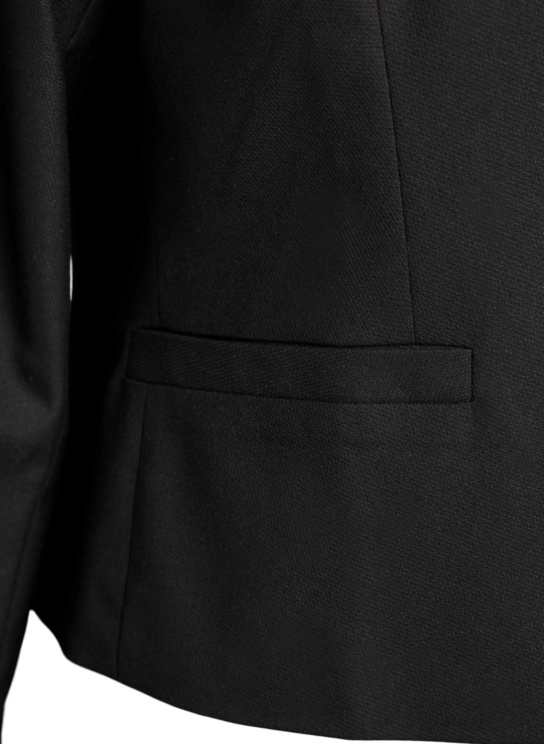 Zizzi Korte jas met goudkleurige knopen, Zwart, Packshot image number 3