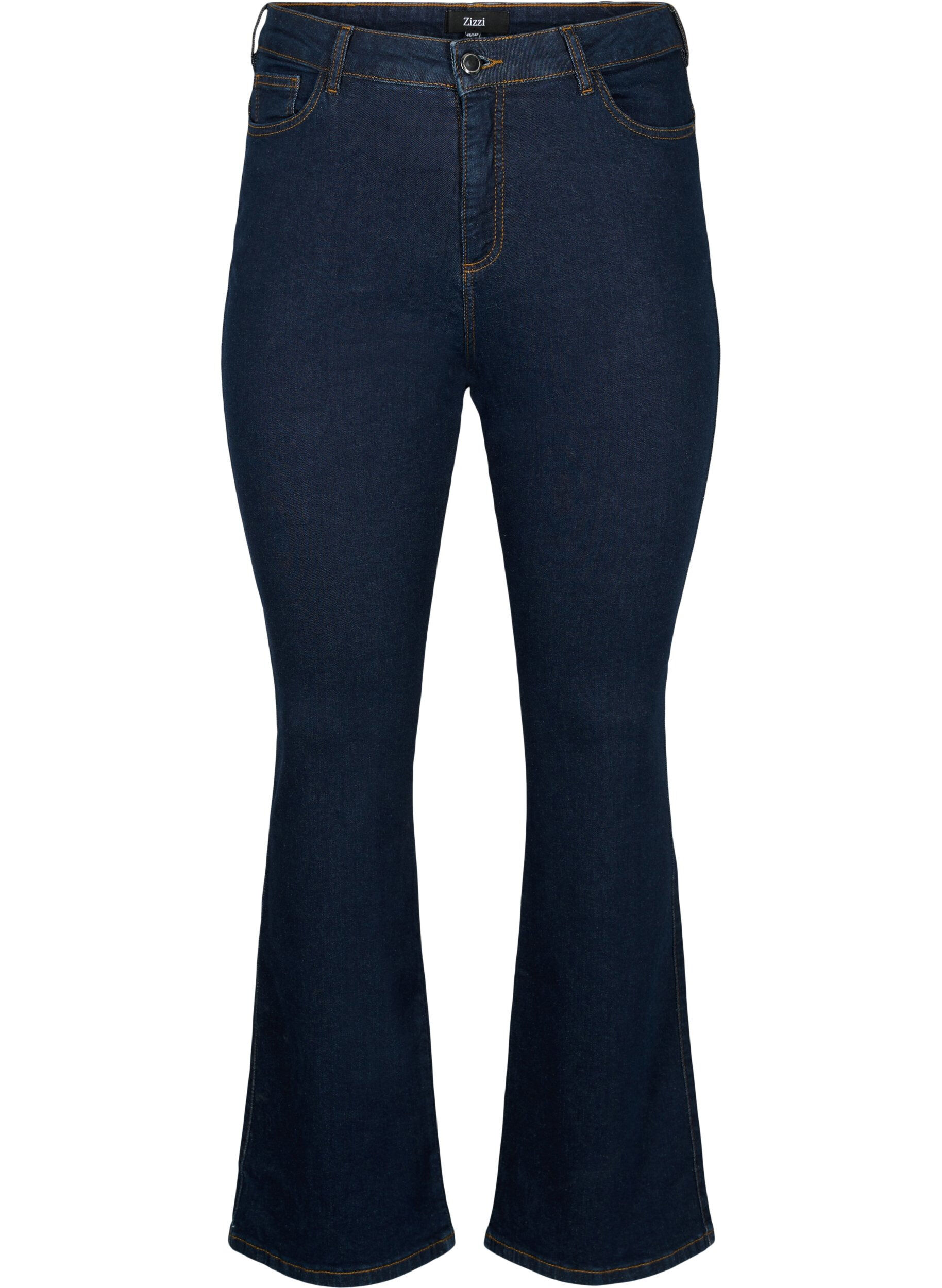 Zizzi Ellen bootcut jeans met hoge taille, Blauw, Packshot image number 0