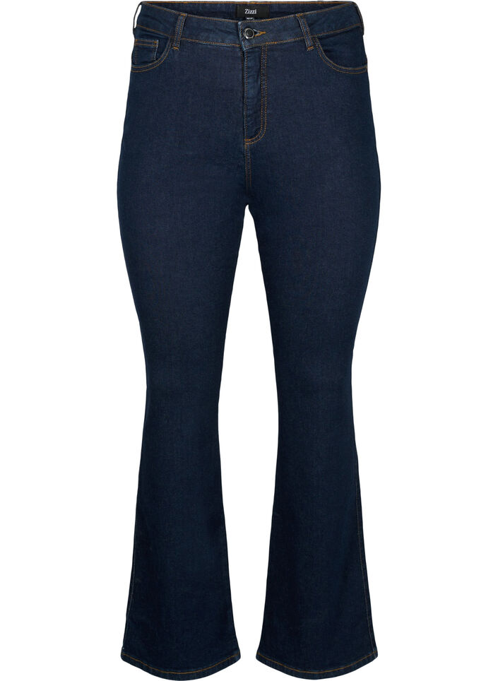 Ellen bootcut jeans met hoge taille, Blauw, Packshot image number 0