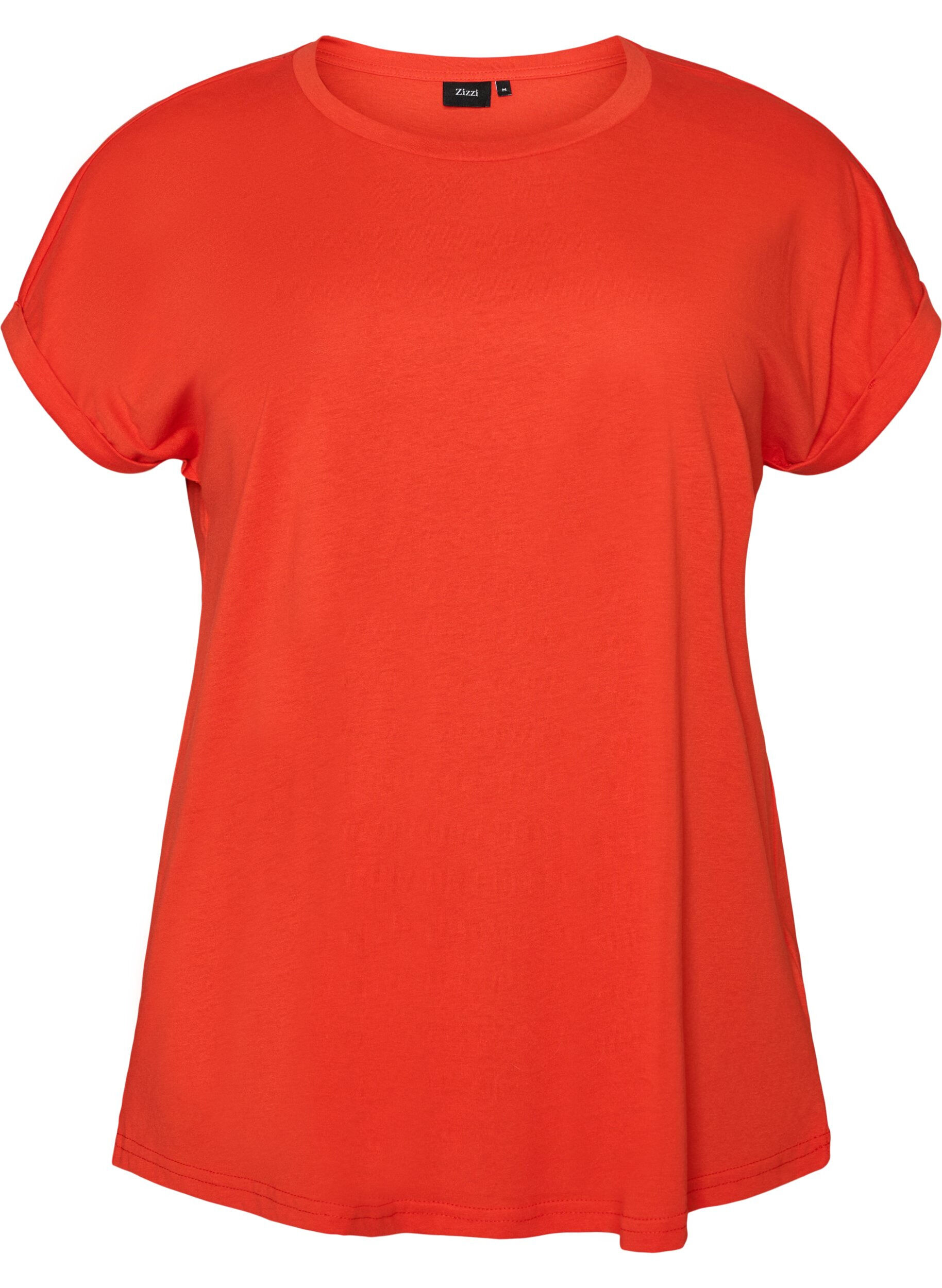 T-shirt met korte mouwen van katoenmix
