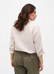 Shirtblouse met knoopsluiting van katoen-linnenmix, Sandshell White, Model image number 1
