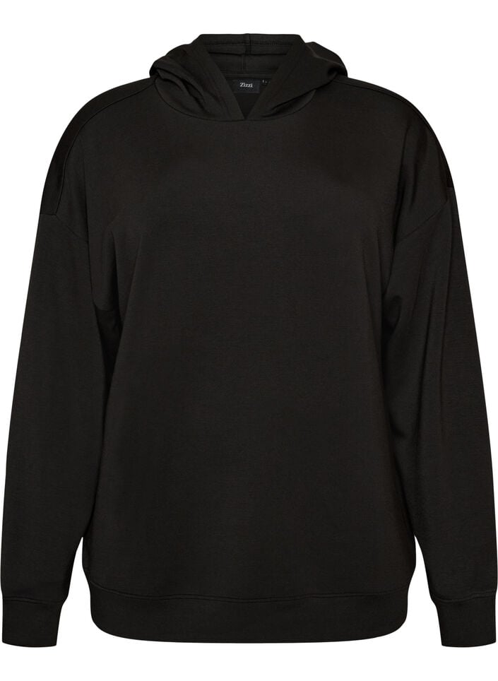 Jersey hoodie, Zwart, Packshot image number 0
