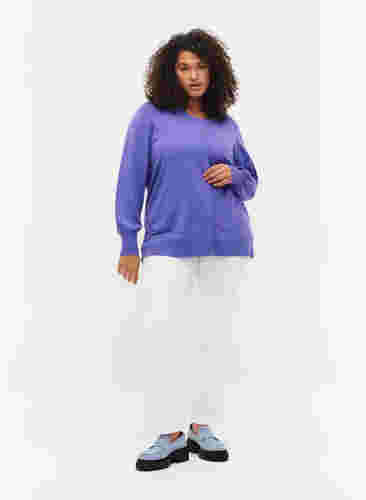 Geribd vest met knoopsluiting, Purple Opulence, Model image number 3