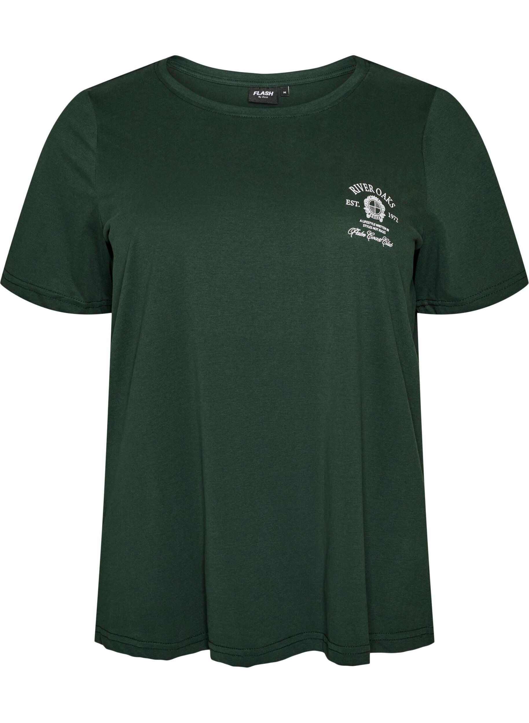 ZizziT-shirt met print, Groen, Packshot image number 0