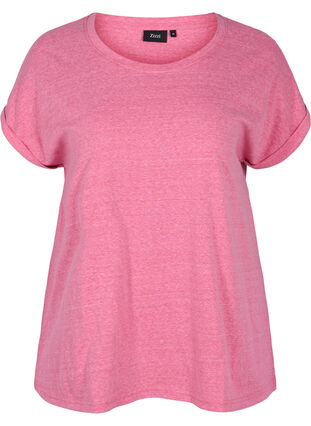 Gemêleerd katoenen t-shirt, Fandango Pink Mél, Packshot image number 0