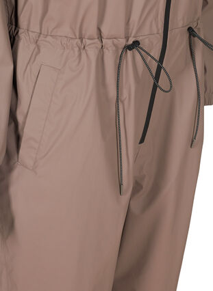 Regen jumpsuit met capuchon en zakken, Iron, Packshot image number 3