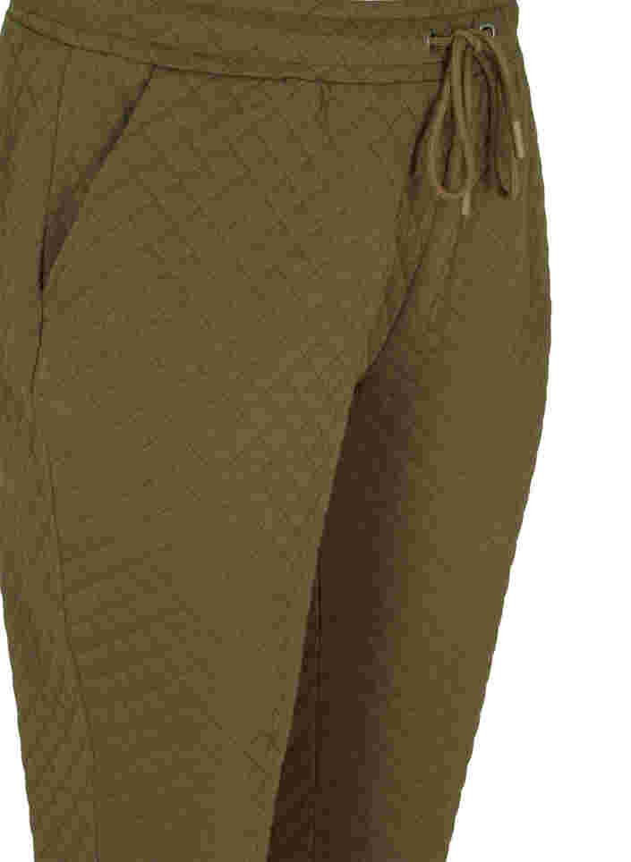 Gedessineerde broek met trekkoord en zakken, Ivy Green, Packshot image number 2