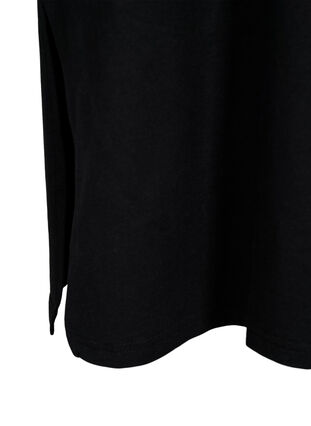 Katoenen jurk met korte mouwen, Black, Packshot image number 3